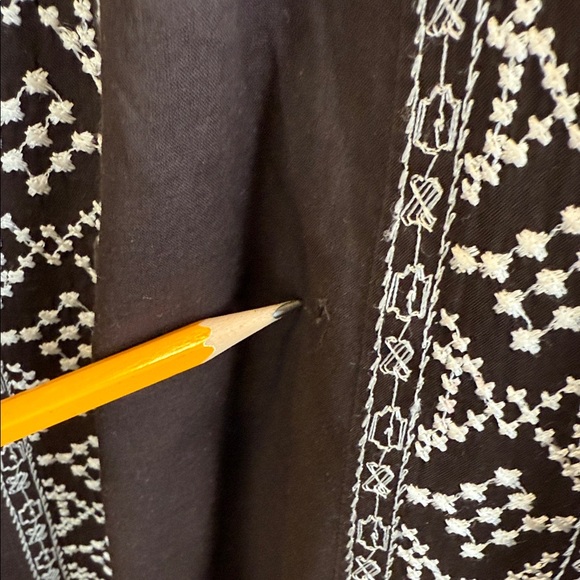 Ann Taylor Brown Embroidered Cotton Pleated A-Line Skirt – Size 4 - Picture 6 of 11